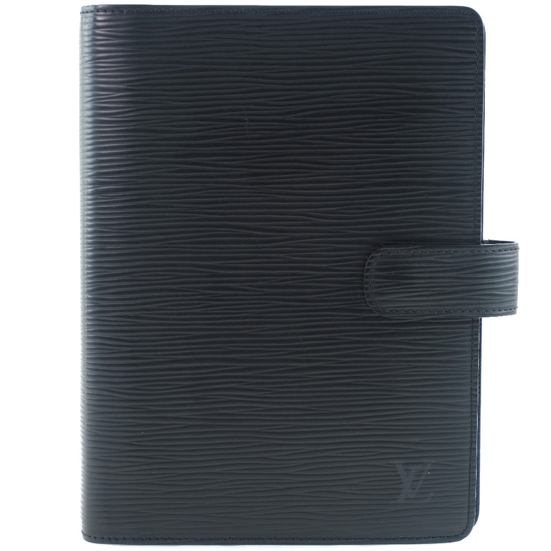 [Louis Vuitton] Louis Vuitton 
 Agenda MM notebook cover 
 R20042 Epireather Noir Black SP1005 Stamp Snap button AGENDA MM Unisex A-Rank