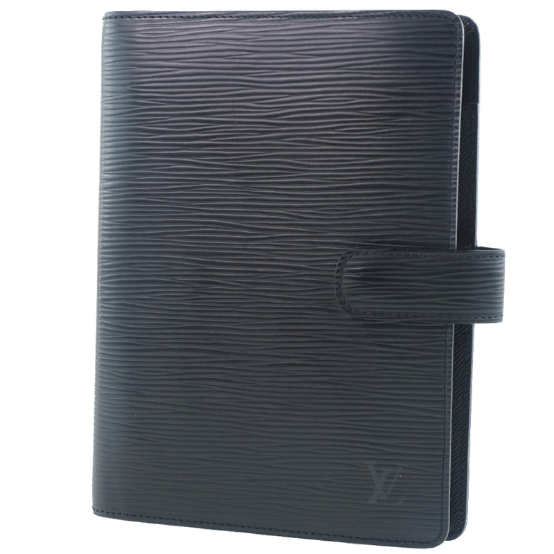 [Louis Vuitton]路易威登 
 议程MM笔记本封面 
 R20042 Epireather Noir黑色SP1005邮票快照按钮议程MM男女级A级
