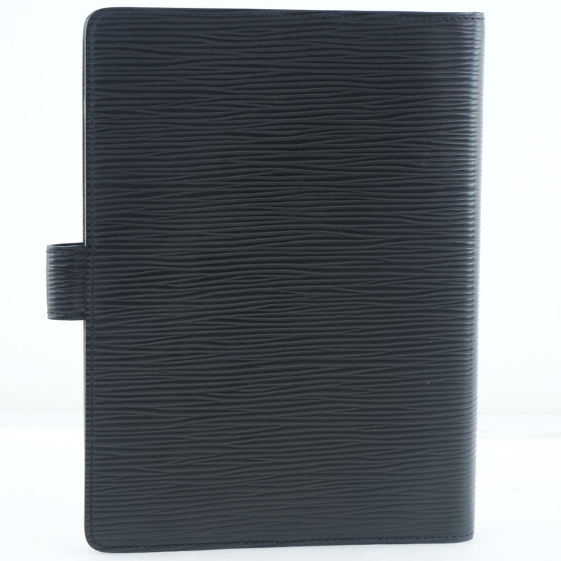 [Louis Vuitton]路易威登 
 议程MM笔记本封面 
 R20042 Epireather Noir黑色SP1005邮票快照按钮议程MM男女级A级