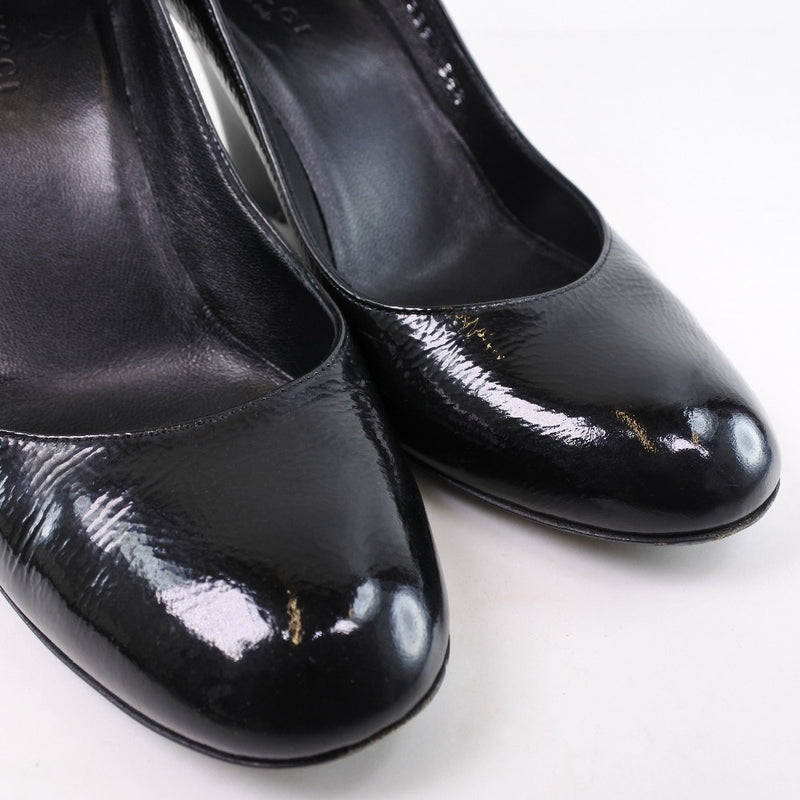 [GUCCI] Gucci 
 High heel pumps 
 256339 Patent Leather Black 35 1/2 engraved HIGH HEELS Ladies