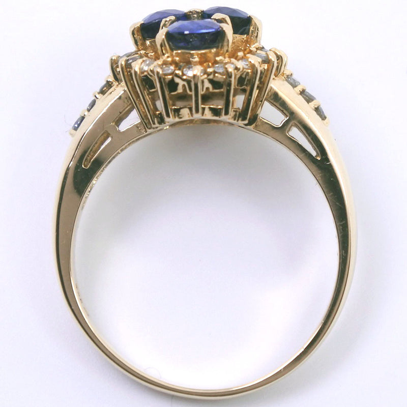 No. 10.5 Ring / Ring 
 K18 Yellow Gold x Sapphire x Diamond Blue S1.42/D0.23 Arrangement 5.2g Ladies A Rank