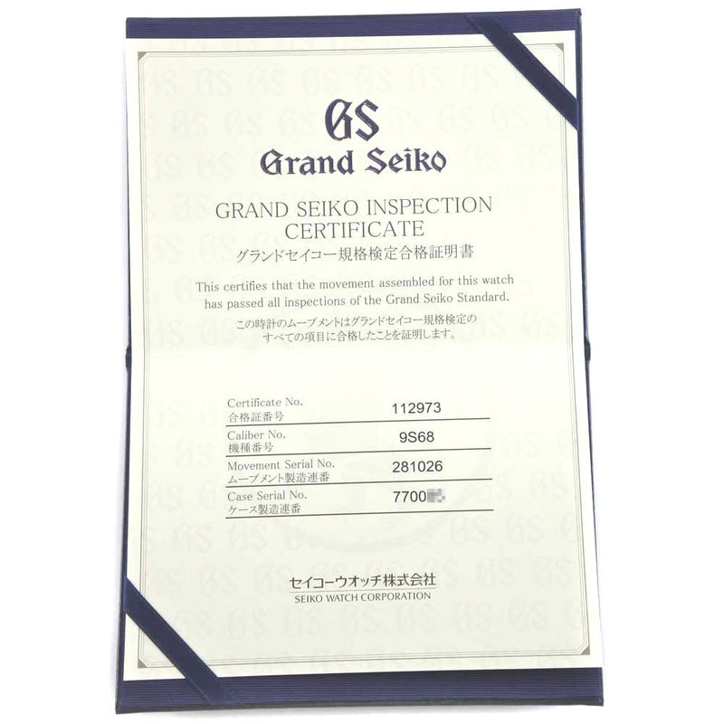 [SEIKO] 세이코 그랜드 세이코 손목시계 
 SBGR309 오토매틱 와인딩
