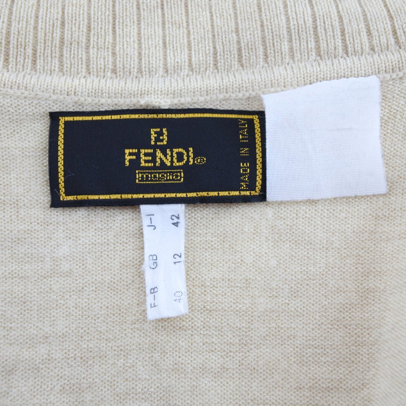 【FENDI】フェンディ
 セーター
 コットン ベージュ レディース