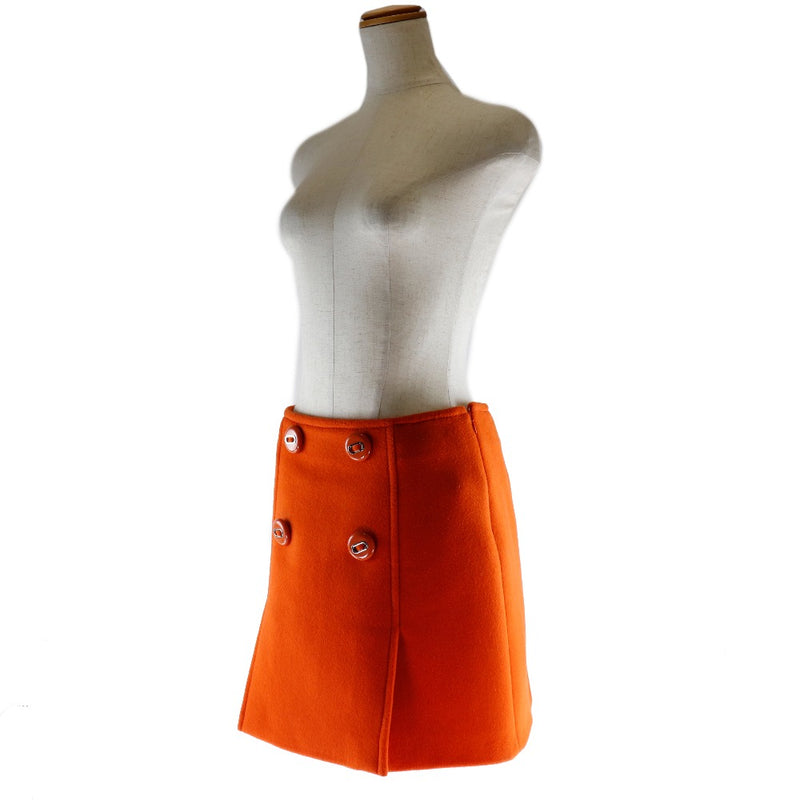 [Prada] Prada 
 mini falda 
 Damas naranjas de lana
