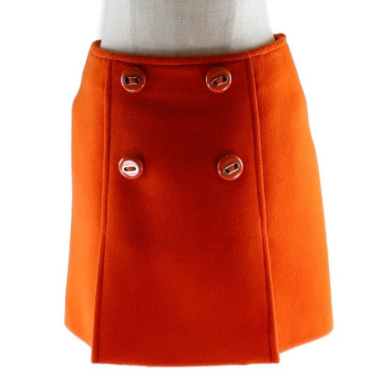 [Prada] Prada 
 mini falda 
 Damas naranjas de lana