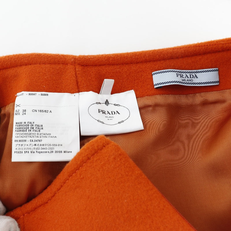 [PRADA] Prada 
 mini skirt 
 Wool orange ladies