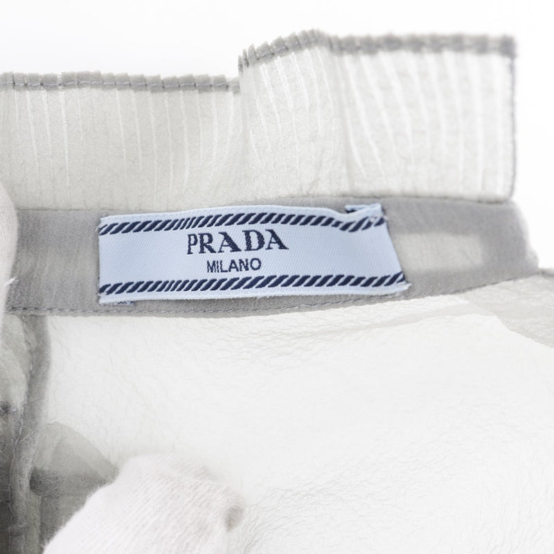 [PRADA] Prada 
 See -through long sleeve shirt 
 Polyester Gray See Through Ladies A-Rank