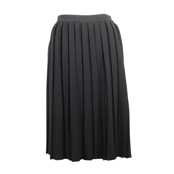 [Louis Vuitton]LOUIS VUITTON
 Pleated Falda 
 Rayon x poliéster negros plisados ​​damas a-rank