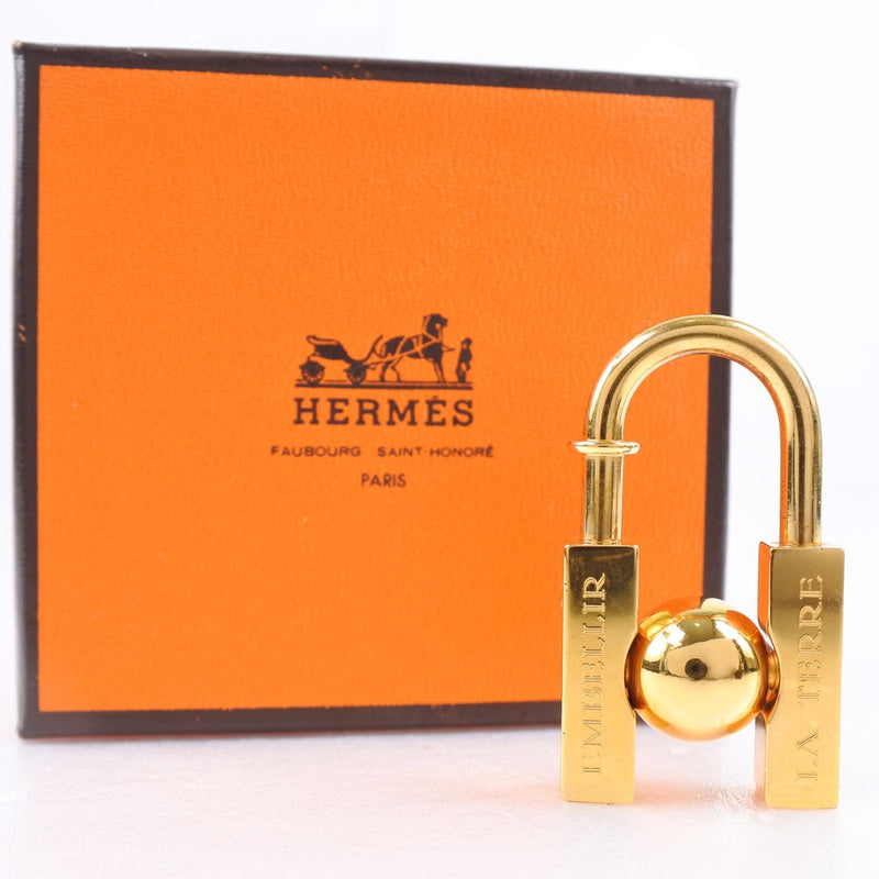 【HERMES】エルメス
 未知なる地球の美を求めて カデナ
 2001 L´HOMME PEUT 金メッキ ゴールド In search of the unknown beauty of the earth ユニセックス