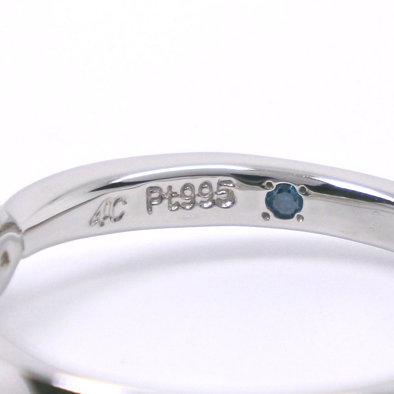 [4 ℃] Yon Sea 
 Anillo de bodas No. 8.5 Anillo / anillo 
 D-vs2-ex pt platinum pt995 0.304 grabado aproximadamente 2.3g anillo de bodas damas sa rango