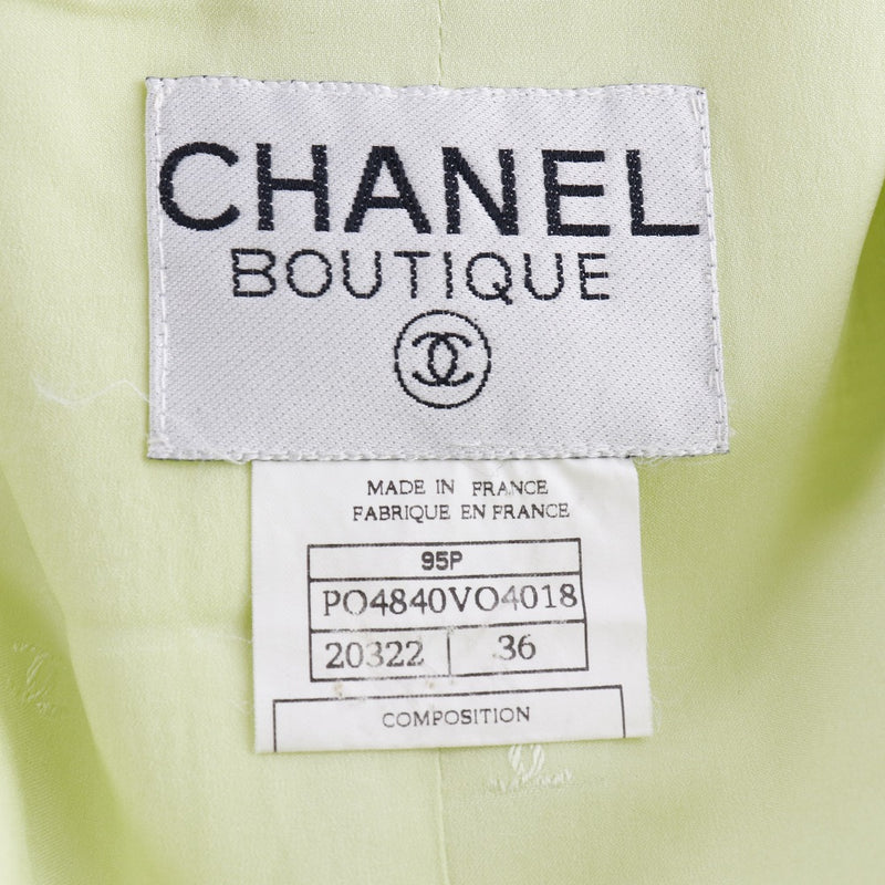 [Chanel] Chanel 
 No -Color chaqueta 
 95p PO4840VO4018 Damas amarillas de algodón