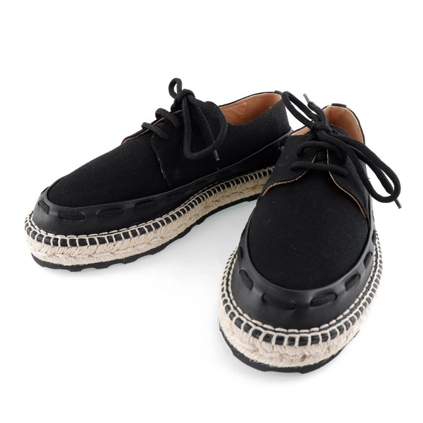 [Bottegaveneta] Bottega Veneta Deck Shoes Sneakers toile Black Deck Shoes Unisexe S RANK