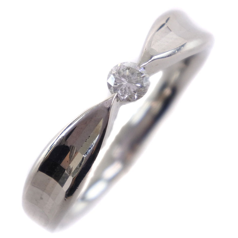 No. 11.5 Ring PT900 Platinum x Diamond D0.13 Engraved about 4.5g Ladies A Rank