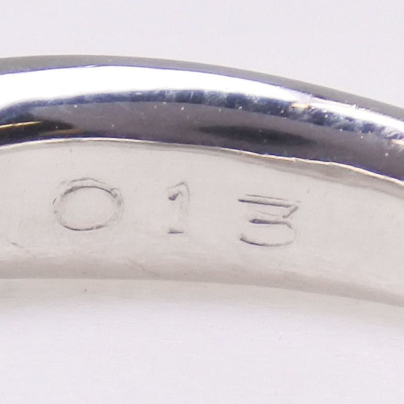 No. 11.5 Ring PT900 Platinum x Diamond D0.13 Engraved about 4.5g Ladies A Rank