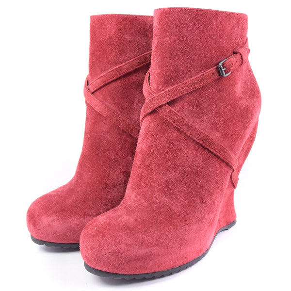 [Bottegaveneta] bottega vénita bottes booty swed rouge 37 bottes gravées dames un rang