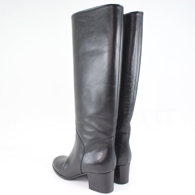 [CHANEL] Chanel 
 Boots 
 38c Calf Black Ladies SA Rank