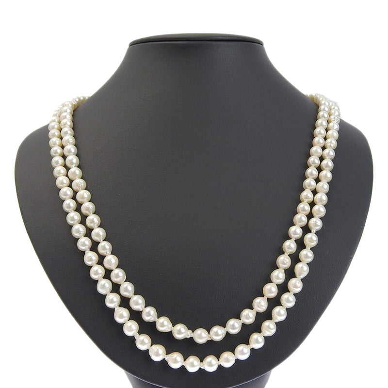 진주 목걸이 6.5-7mm/120cm6.5-7mm 실버 x 진주. 73.9g 진주 여자의 순위