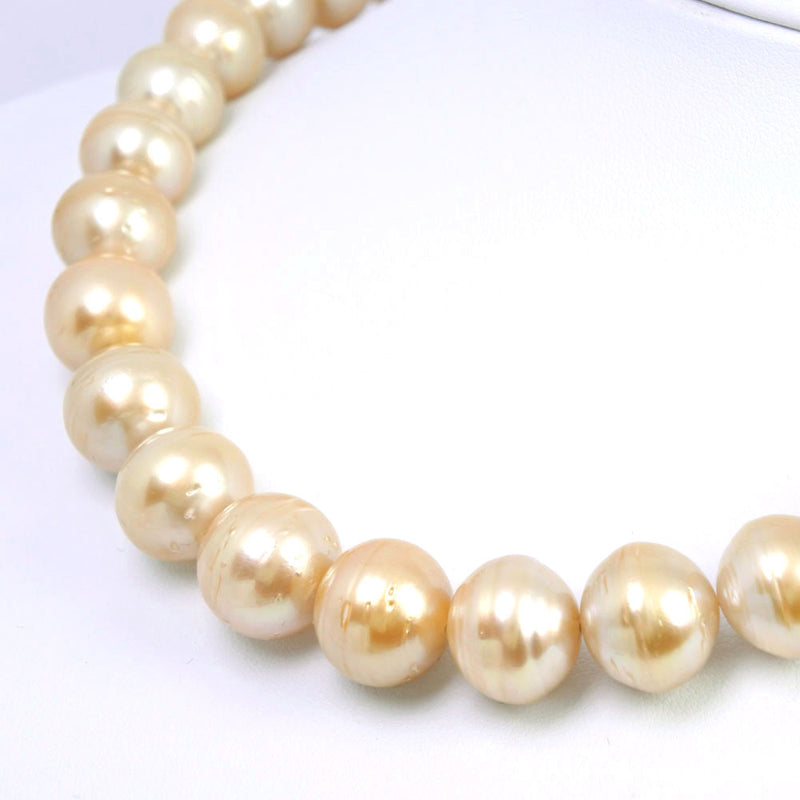 GoldenPearl Necklace 10.0-14.0mm Silver× Pearl about 84.9g GOLDEN PEARL Ladies A Rank