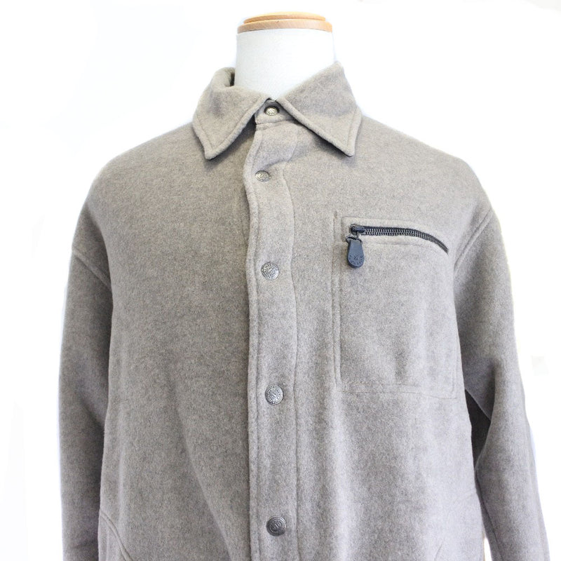 [ERMENEGILDO ZEGNA] Hermenegildo Zenia 
 Long -sleeved shirt 
 Polyester Gray Men's A+Rank