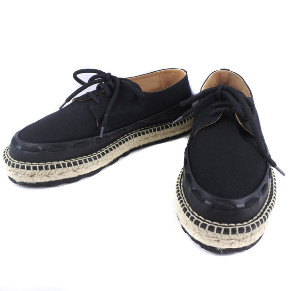 [Bottegaveneta] Bottega Veneta 
 甲板鞋运动鞋 
 帆布黑色甲板鞋女用式鞋类等级