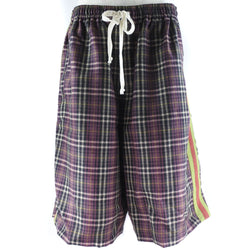 [Gucci] Gucci 
 Pantalones de shorts de tartán de gran tamaño 
 Verifique 595510 Wool Brown Brown de gran tamaño de tartán Unisex A+Rank