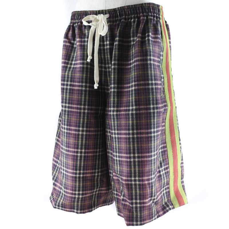 [Gucci] Gucci 
 Pantalones de shorts de tartán de gran tamaño 
 Verifique 595510 Wool Brown Brown de gran tamaño de tartán Unisex A+Rank