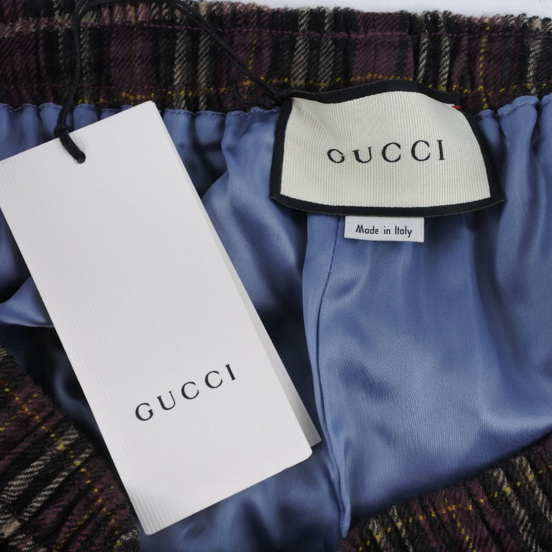 [GUCCI] Gucci 
 OVERSIZE TARTAN SHORTS Pants 
 Check 595510 Wool Brown OVERSIZE TARTAN SHORTS Unisex A+Rank