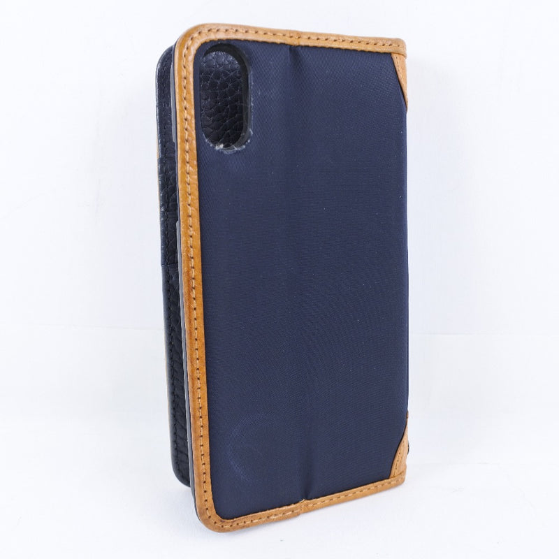 [Orobianco] Orobianco 
 Book Case for iPhone XR smartphone case 
 RS8C036L Leather x Nylon Book Case for iPhone XR Unisex A-Rank