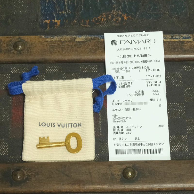【LOUIS VUITTON】ルイ・ヴィトン
 マル クリエ トランク
 希少/アンティーク 1888~1900年製造 ダミエキャンバス Marquerie ユニセックスB-ランク