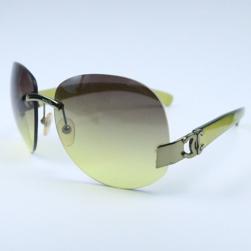 [Chanel] Chanel Coco Mark Sunglasses 4038 Plastic Green 59 □ 17 125 Gravure Coco Mark Ladies