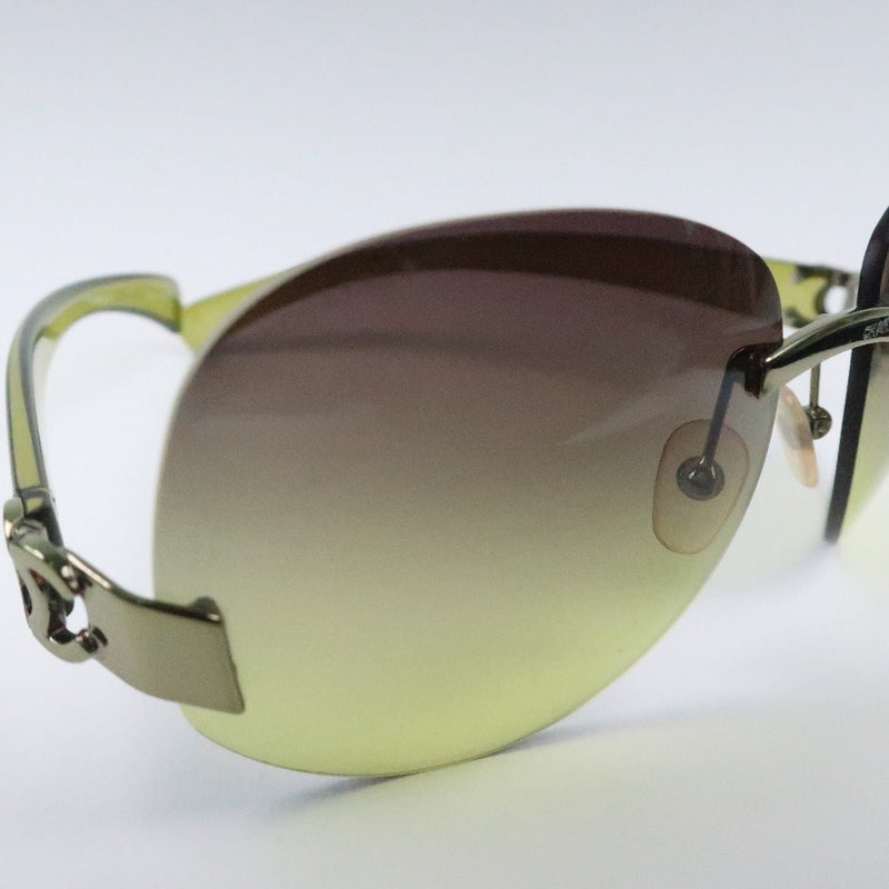 [CHANEL] Chanel COCO Mark Sunglasses 4038 PlatStick green 59 □ 17 125 engraved COCO Mark Ladies