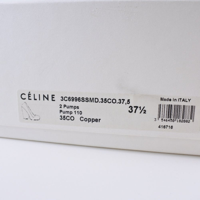 [Celine] Celine 
 35CO COPPER Pumps 
 3c6996ssmd.35co.37, 5 Leather Gold 37 1/2 engraved 35CO COPPER Ladies