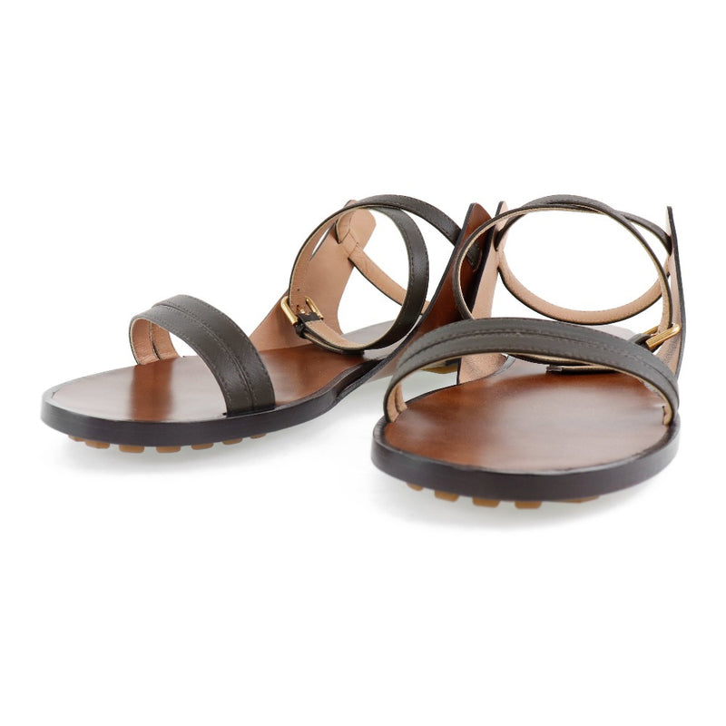 【BOTTEGAVENETA】ボッテガヴェネタ
 SANDAL PELLE S.CUOIO サンダル
 578323  カーフ 茶 SANDAL PELLE S.CUOIO レディースSランク