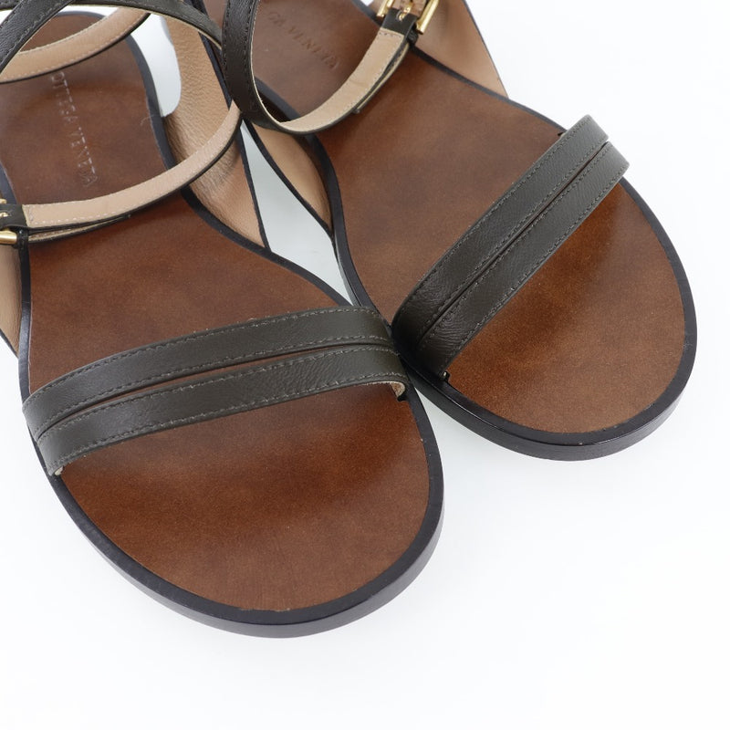 【BOTTEGAVENETA】ボッテガヴェネタ
 SANDAL PELLE S.CUOIO サンダル
 578323  カーフ 茶 SANDAL PELLE S.CUOIO レディースSランク