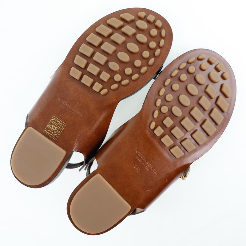 【BOTTEGAVENETA】ボッテガヴェネタ
 SANDAL PELLE S.CUOIO サンダル
 578323  カーフ 茶 SANDAL PELLE S.CUOIO レディースSランク