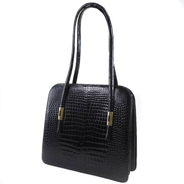 Handbag 
 Crocodile Black Open Ladies