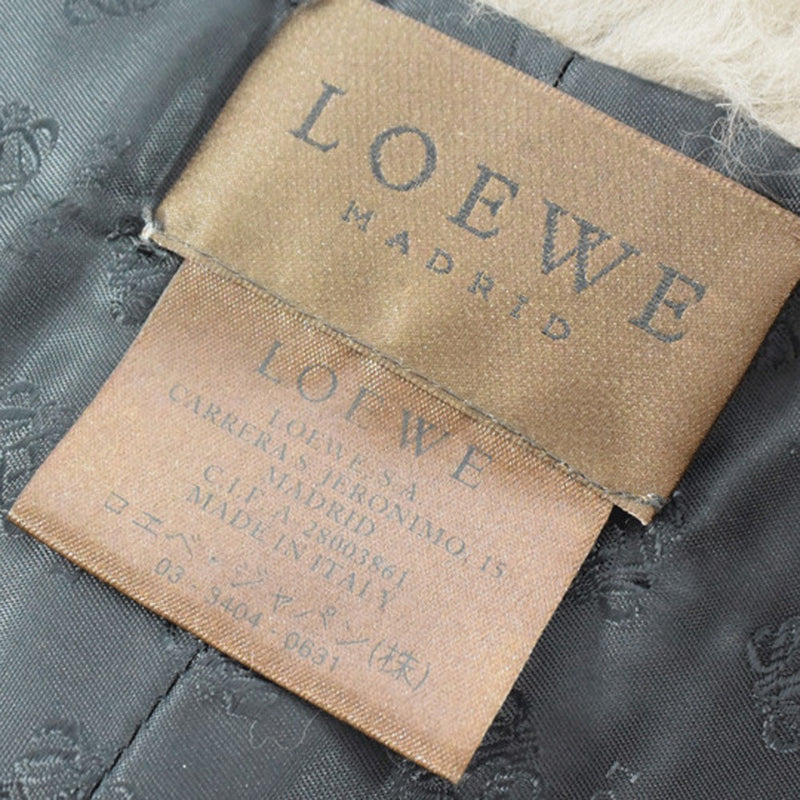 【LOEWE】ロエベ
 シルバーフォックス ストール
 グレー Silver Fox レディースA+ランク