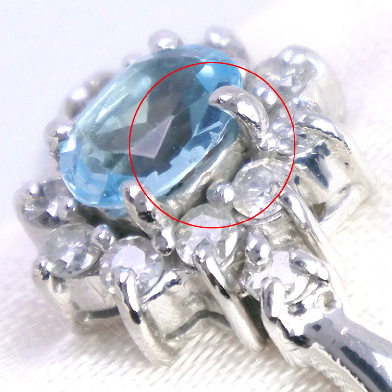 11号 リング・指輪 Pt900プラチナ×アクアマリン×ダイヤモンド 水色 D0.19刻印 約4.3g レディースA-ランク – KYOTO  NISHIKINO