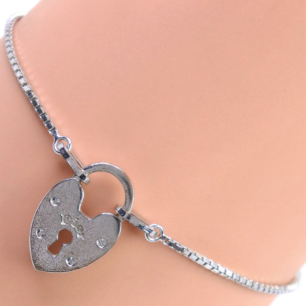 [Dior] Christian Dior 
 Heart key bracelet 
 Silver about 5.2g Heart Key Ladies