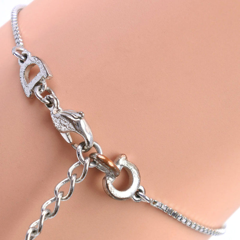 [Dior] Christian Dior 
 Brazalete de la llave del corazón 
 Plata alrededor de 5.2G Heart Key Damas