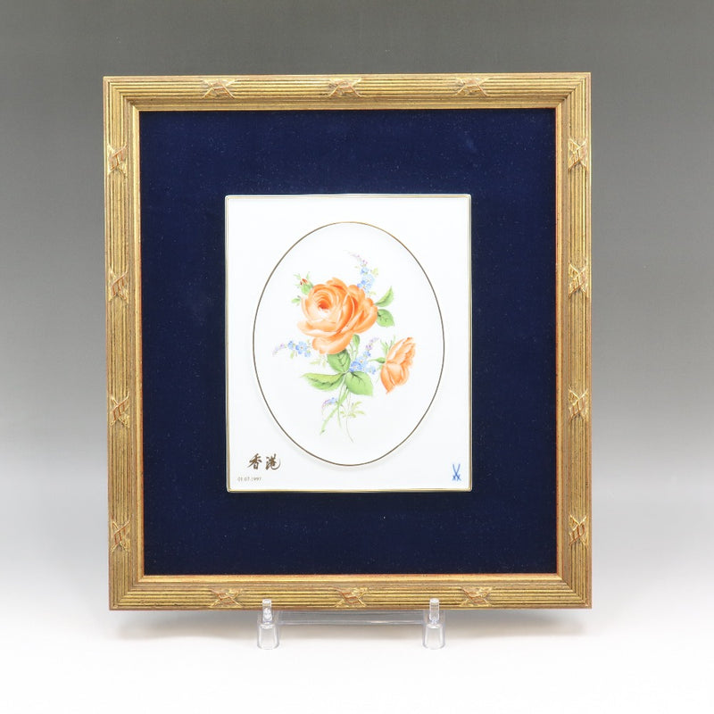 [Meissen] Meissen 
 Objeto de imagen de cerámica 
 Hong Kong Return Commemorative 45/100 Flower Motif Pottery _A+Rango