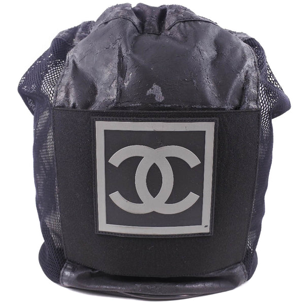 [CHANEL] Chanel basketball Shoulder Bag Sports Line Leather Black Basketball Unisex