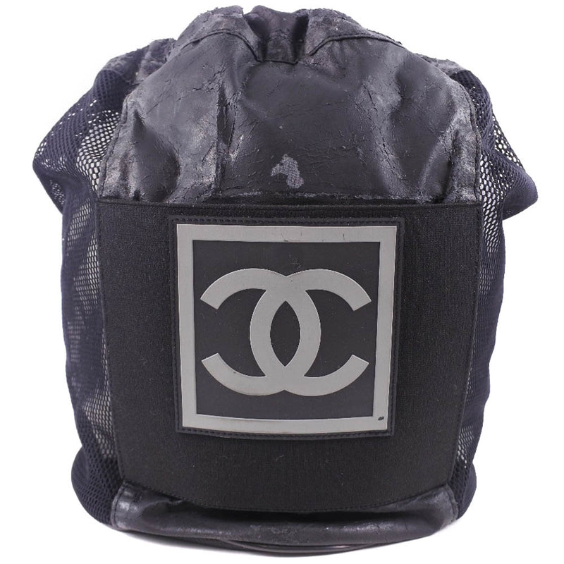 [Chanel] Chanel Baloncesto Bolso de hombro Línea deportiva de cuero Baloncesto negro unisex