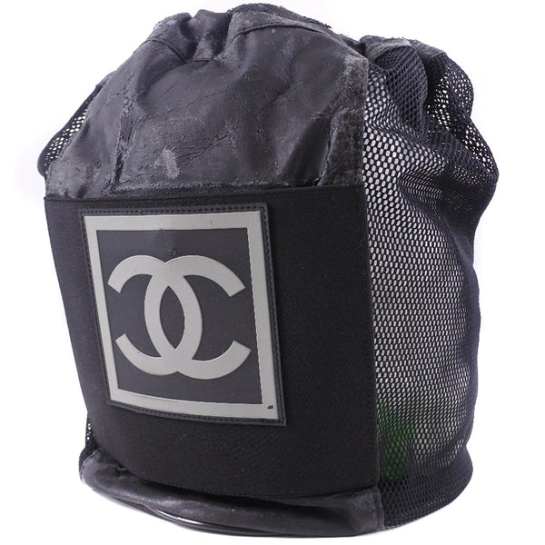 [CHANEL] Chanel basketball Shoulder Bag Sports Line Leather Black Basketball Unisex