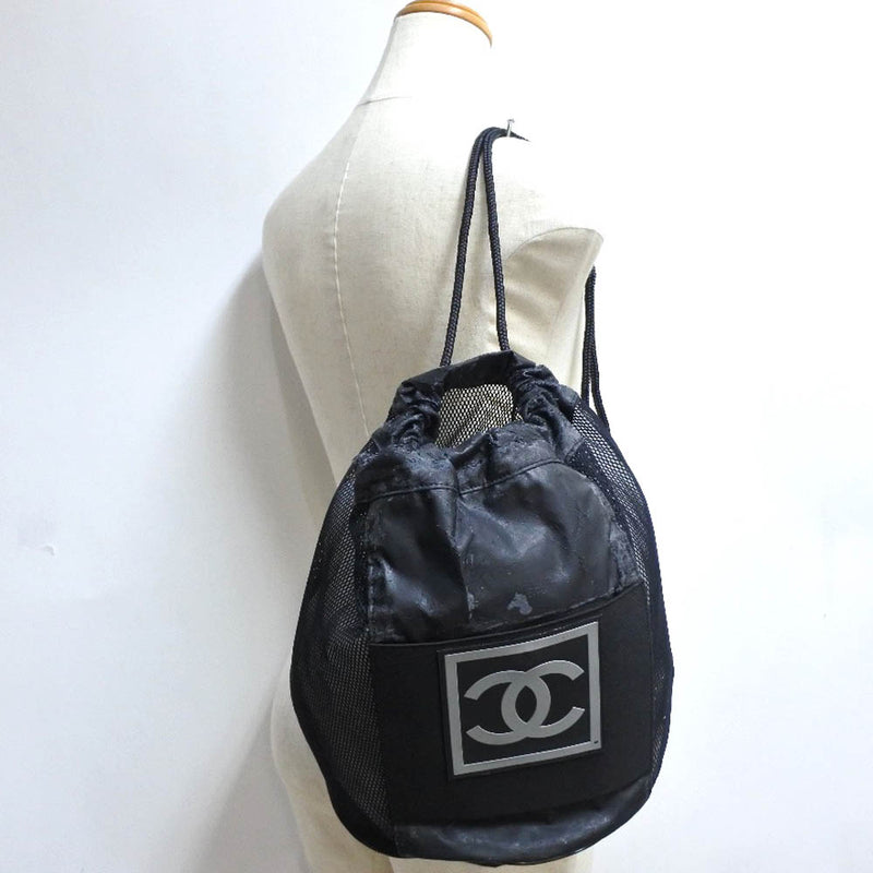 [Chanel] Chanel Baloncesto Bolso de hombro Línea deportiva de cuero Baloncesto negro unisex