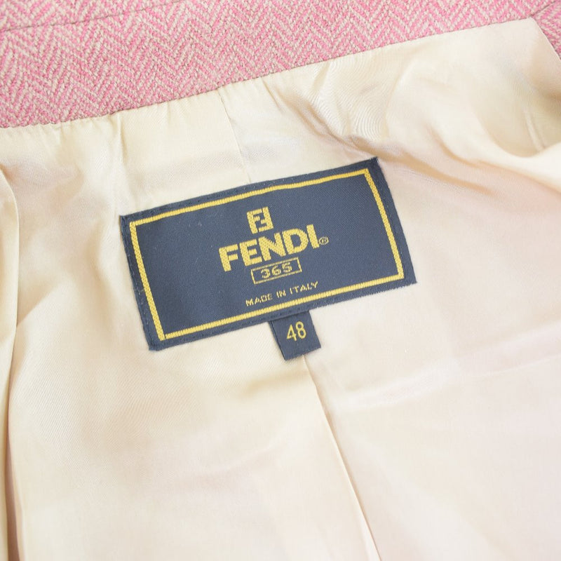 【FENDI】フェンディ
 セットアップ スーツ
 ダブル ウール ピンク setup メンズ