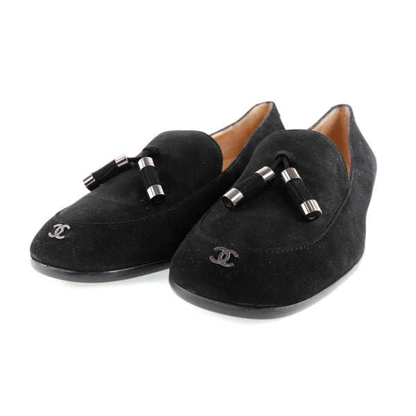 [샤넬] 샤넬 COCO Mark/ 프린지 펌프 02A A19237X01036 SWEDE X 가죽 블랙 코코 마크 / 프린지 레이디스 SA Rank