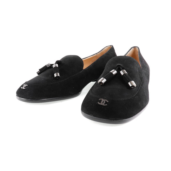 [샤넬] 샤넬 COCO Mark/ 프린지 펌프 02A A19237X01036 SWEDE X 가죽 블랙 코코 마크 / 프린지 레이디스 SA Rank