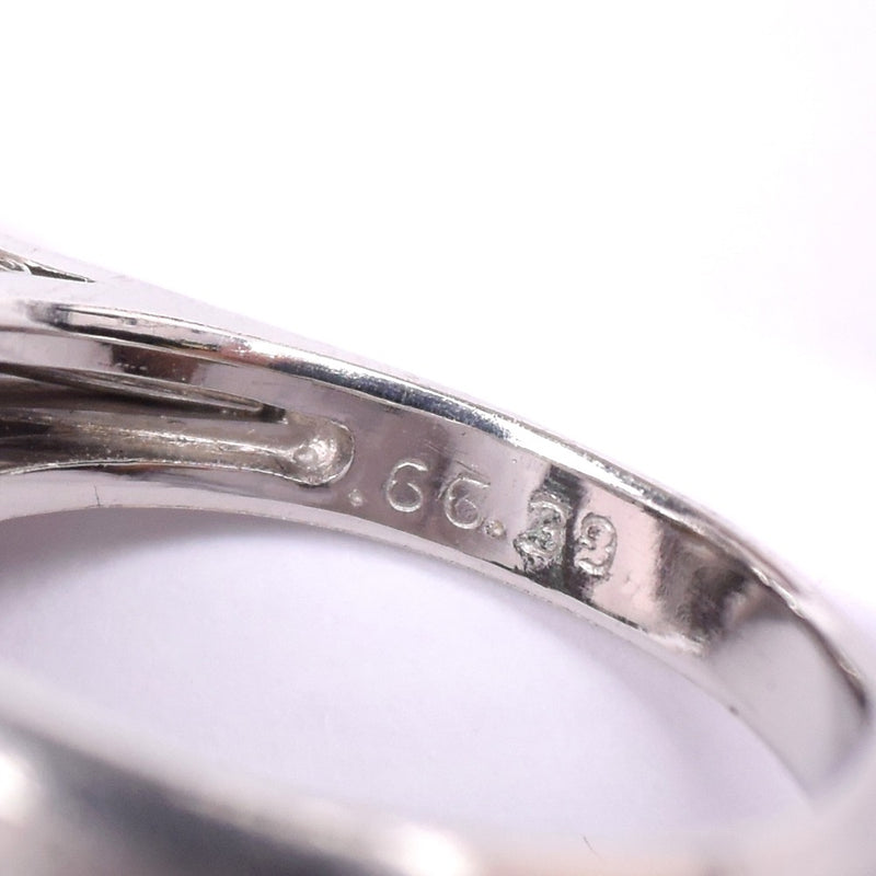 Perla diamante n. ° 11 anillo / anillo 
 PT900 Platinum x Pearl aproximadamente 11 g Pearl Diamond Ladies A-Rank