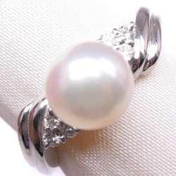 Pearl Diamond No. 16 Ring PT850 Platinum xPearl Approximately 7.0g Pearl Diamond Ladies A Rank